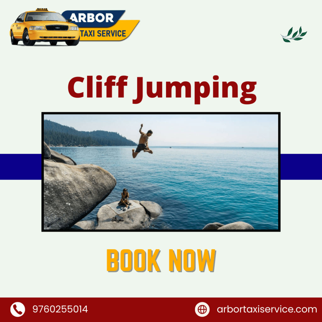 Cliff Jumping with arbor taxi service in dehradun