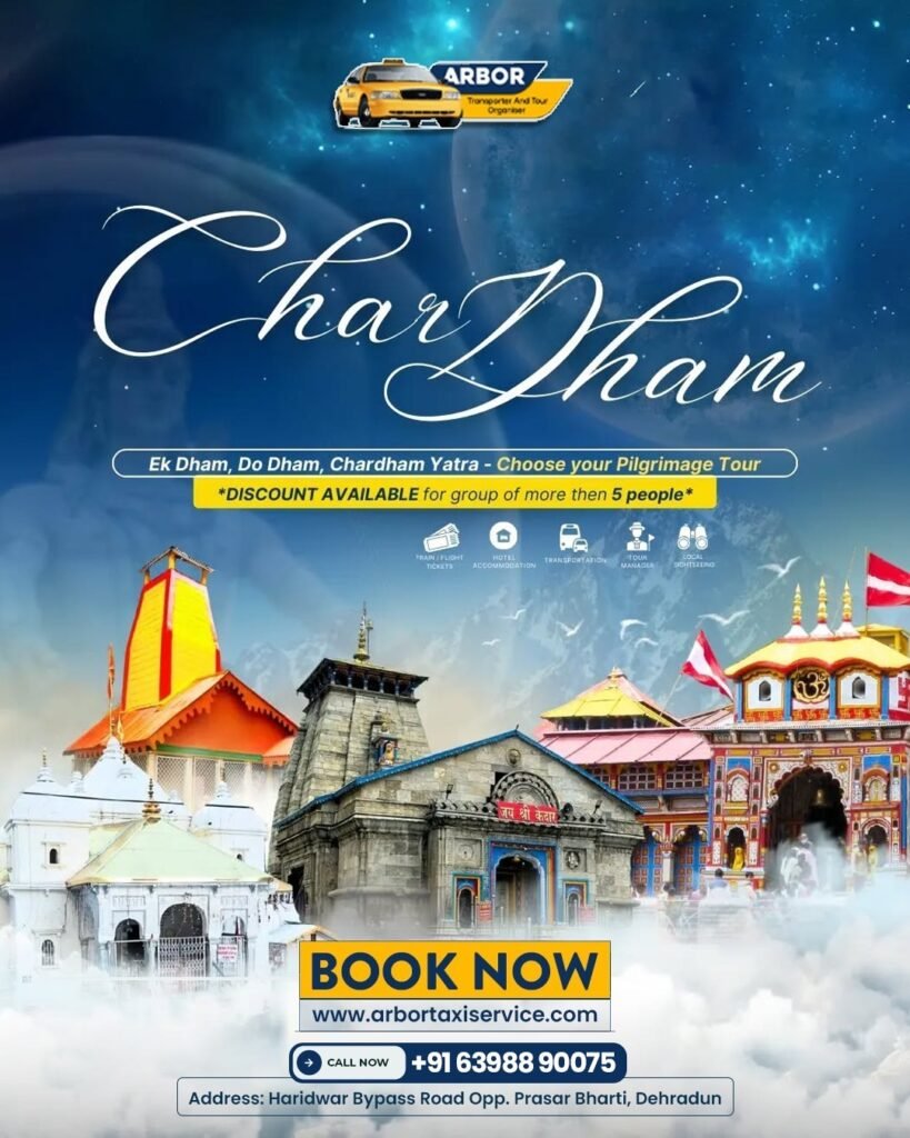 Char Dham Yatra Tour Banner Arbor Taxi Service